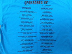 T-Shirt with Sponsor Names